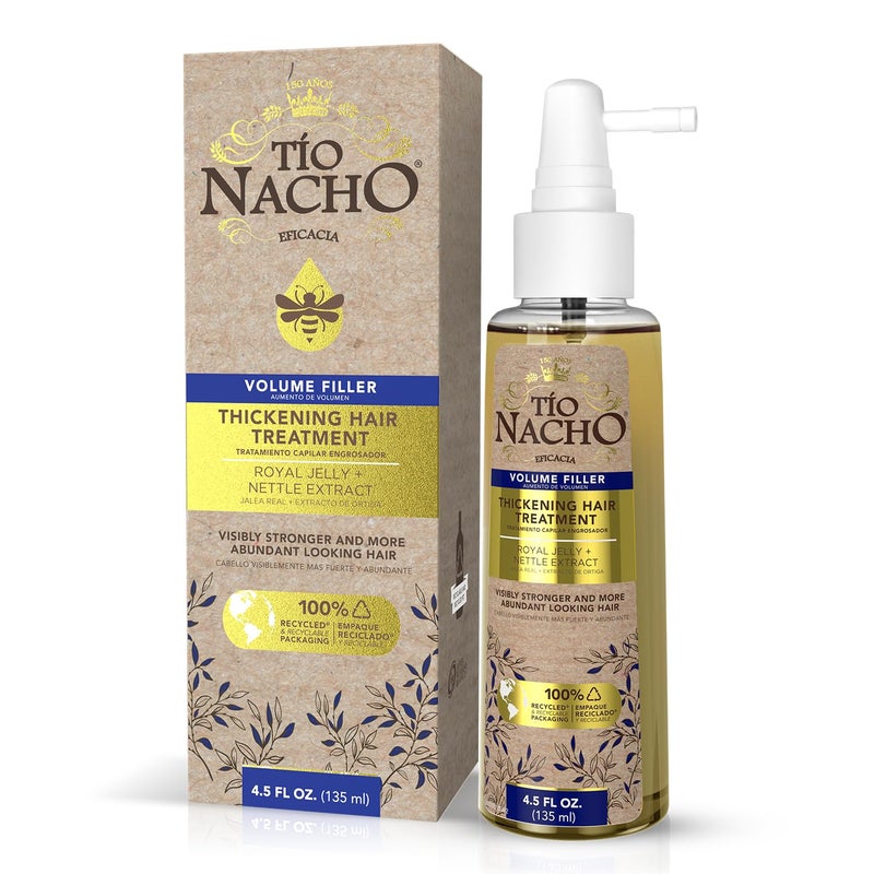 Tio Nacho TÃ­o Nacho Thickening Hair Treatment with Royal Jelly and Nettle Extract, Volumizing Spray for Fine or Thinning Hair, Boosts Strength, Fullness and Natural Volume, 4.5 fl oz - Image 1